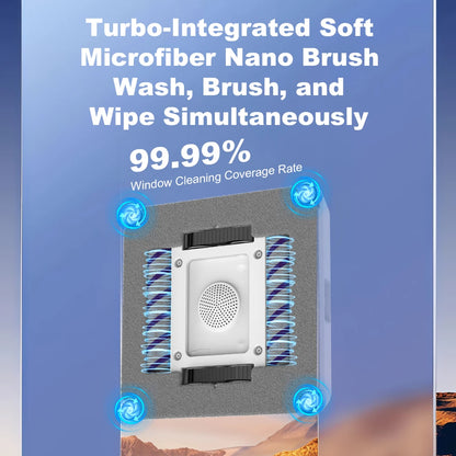 2026 Robot Window Vacuum Cleaner  S9, 10000Pa,2 Roller Brush,6-Way Water Spray,App Control,Smart Glass Wall Cleaning