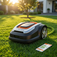 28-Volt 7 In. Robot Lawn Mower, Brushless Wheel Motors, Cloudhawk App and Wifi Control, 1/3 Acre — Studio Shot