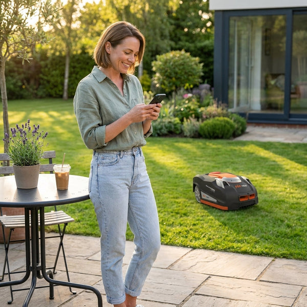 Robot Lawn Mower Built for Quiet Precision, 28V Brushless Motors, WiFi App Control, 1/3 Acre Coverage