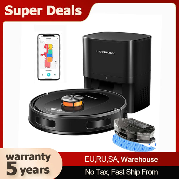 2026 Upgrade  T9 Robot Vacuum Cleaner Mop, LDS Navigation, 6500Pa, Multi-Floor Mapping, Carpet Boost, Anti-Tangle Brush