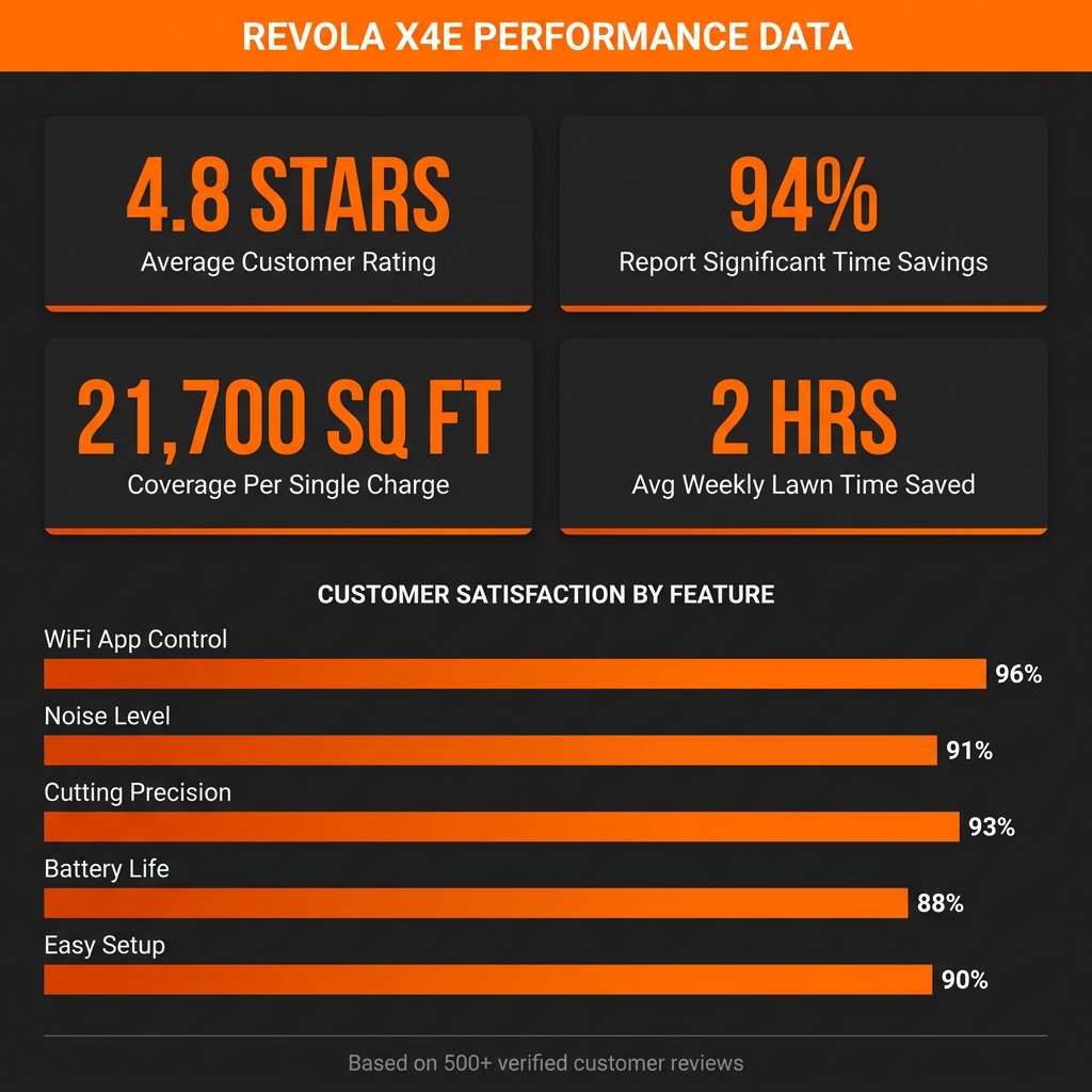 Robot Lawn Mower Engineered for Hands-Free Care, 28V Brushless Motors, WiFi Control, 0.5 Acre Coverage — Results & Stats